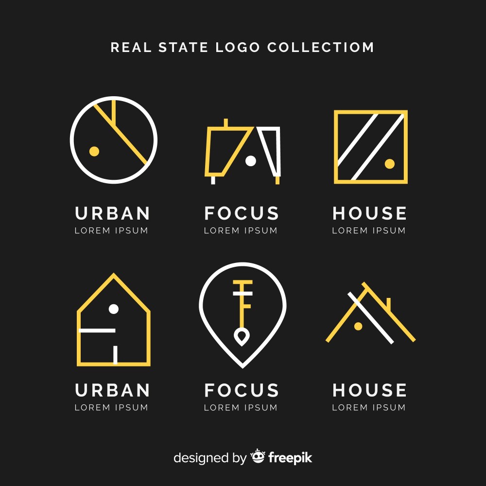 Elegant real estate logo collection