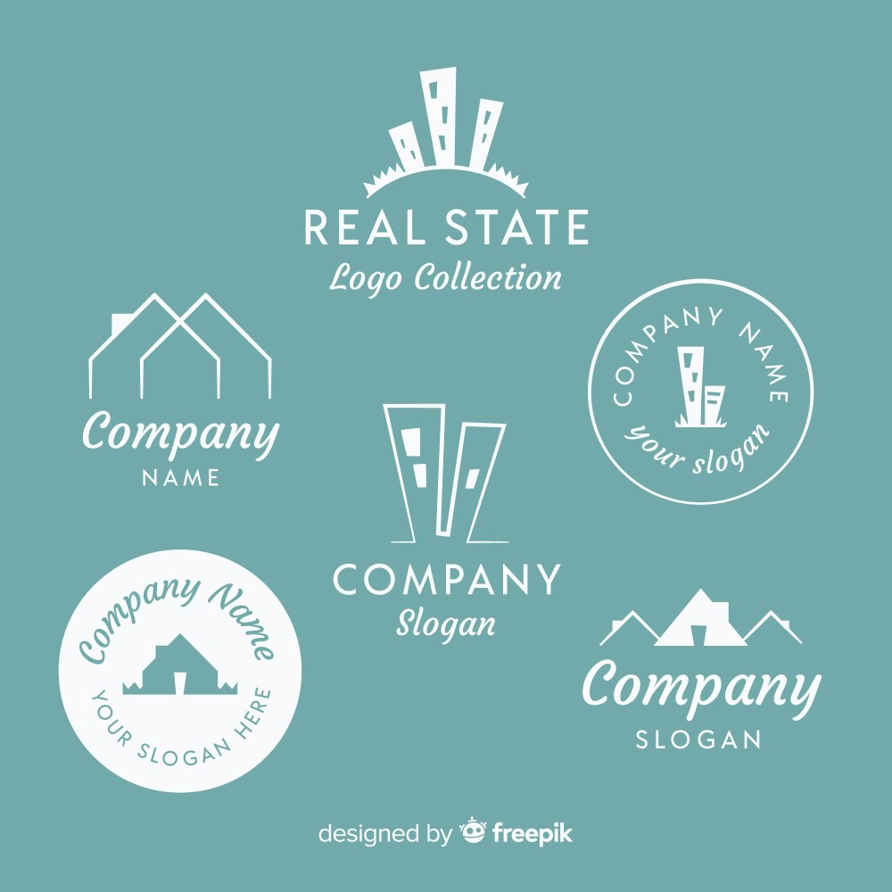 Elegant real estate logo collection