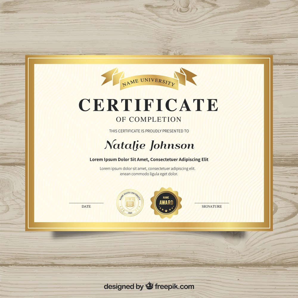 Elegant template certificate