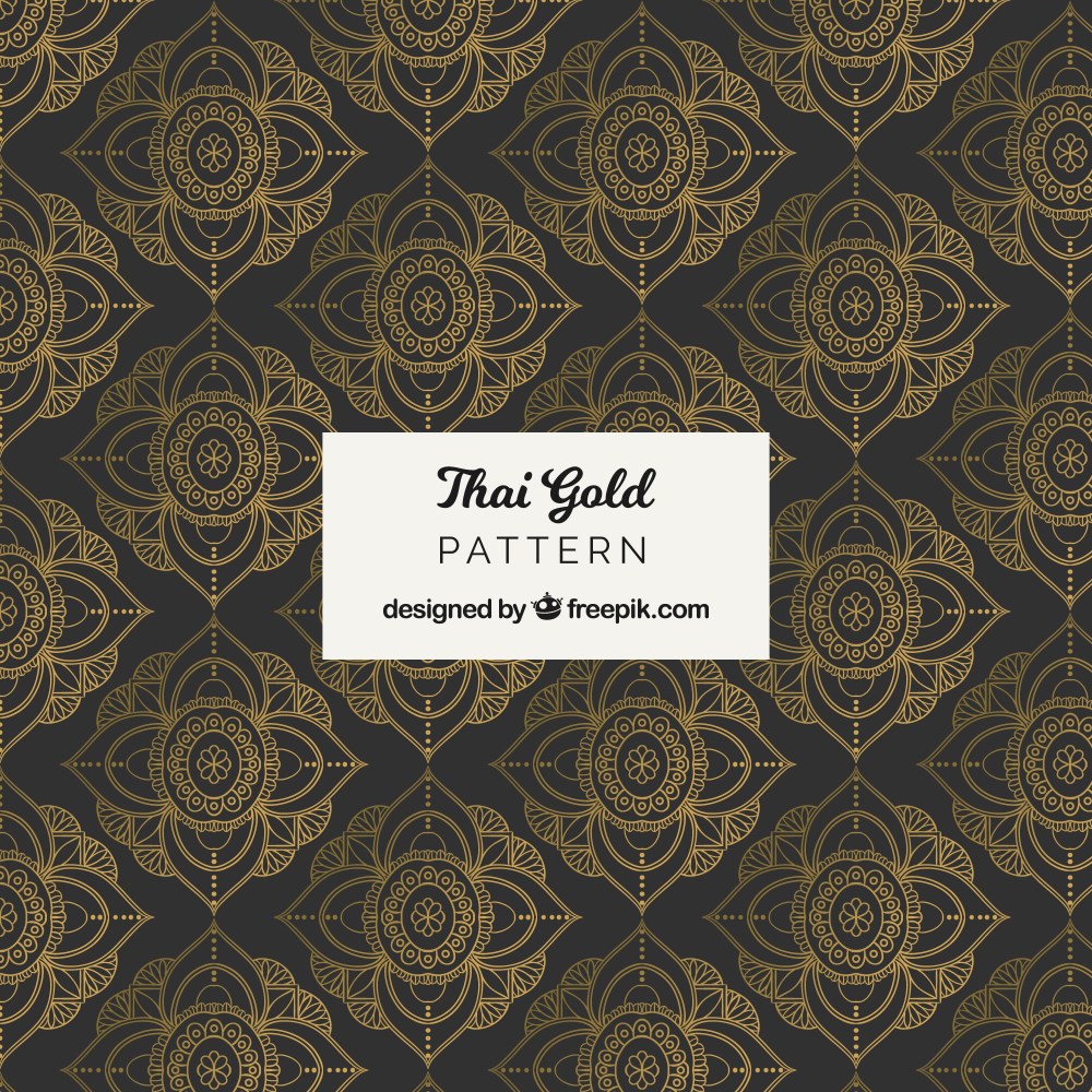 Elegant thai pattern with golden style
