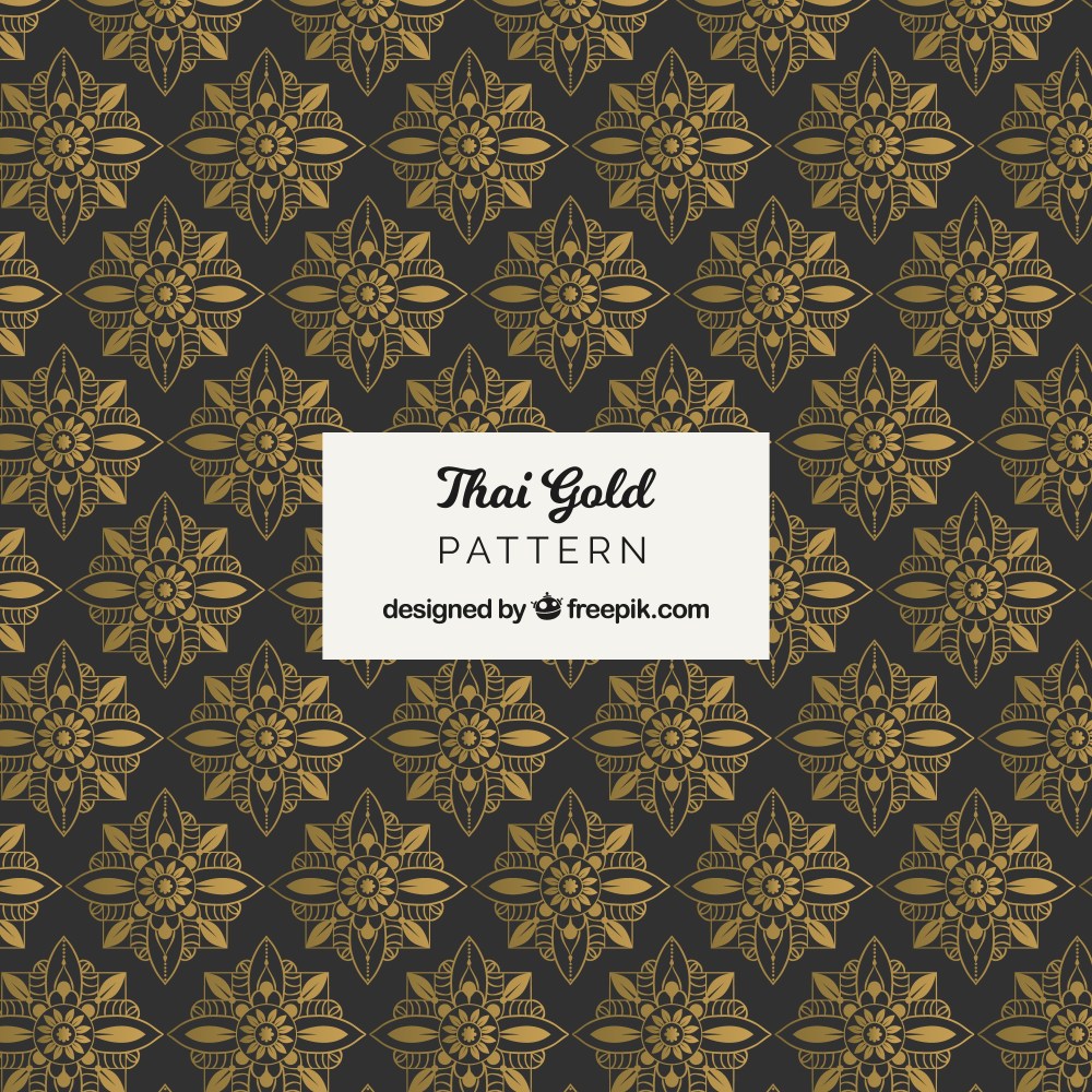 Elegant thai pattern with golden style