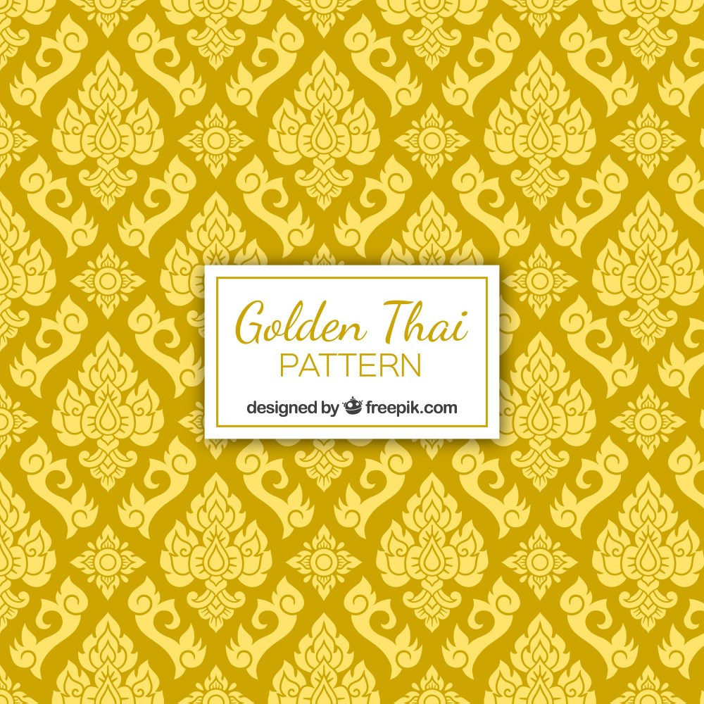 Elegant thai pattern with golden style