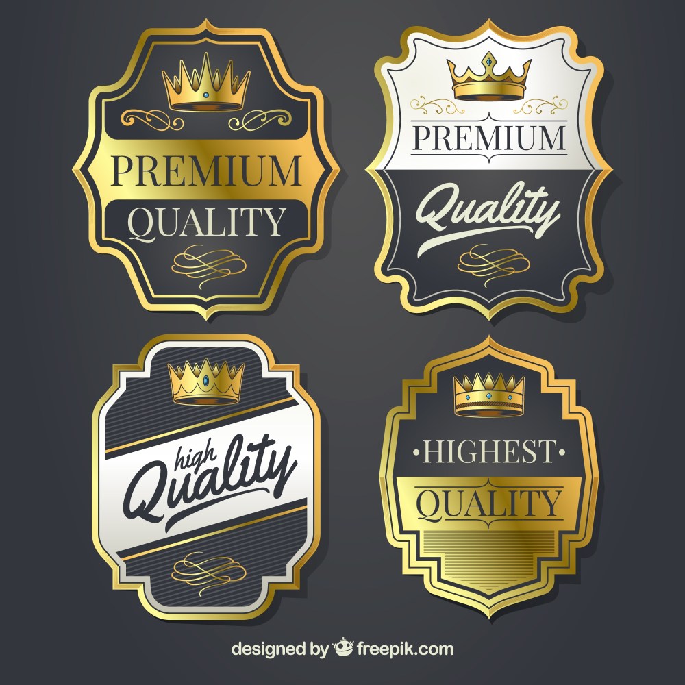Elegant vintage premium labels