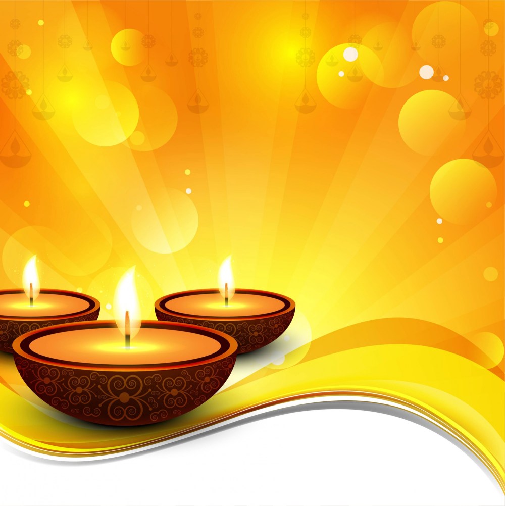 Elegant wavy diwali design