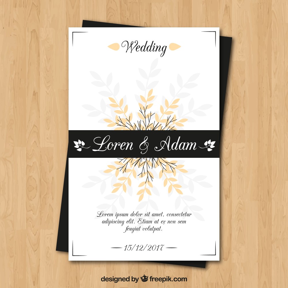 Elegant wedding card
