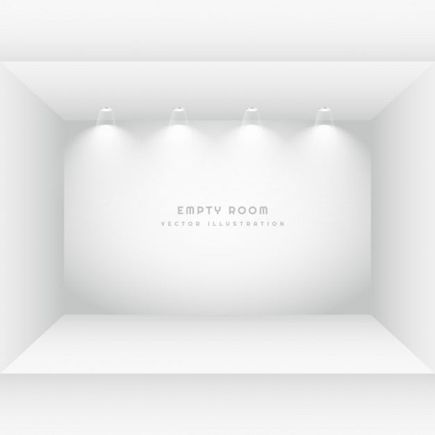 empty room with spotlights