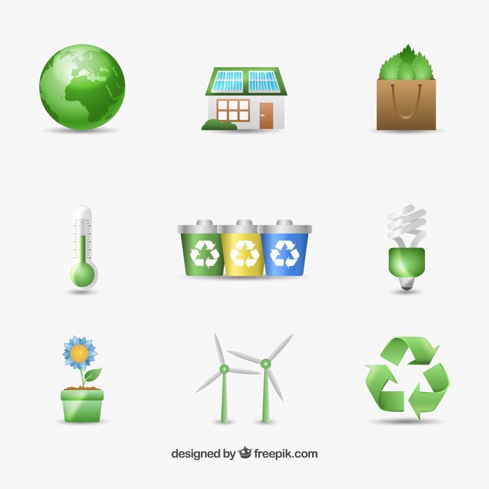 Environmental icons for earth day