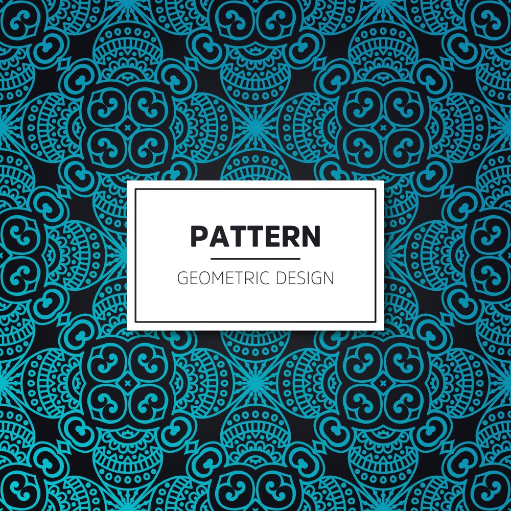 Ethnic floral seamless pattern with mandalas