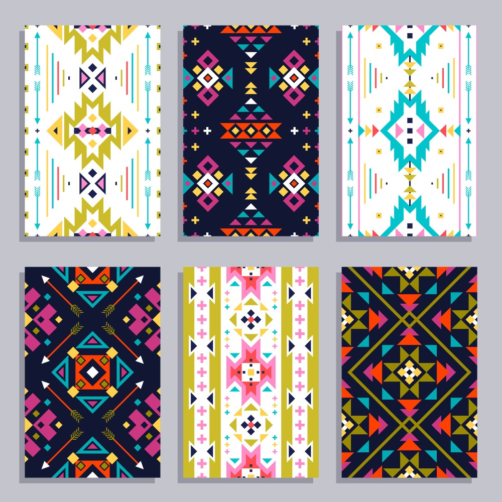 Ethnic Geometric Banner Set