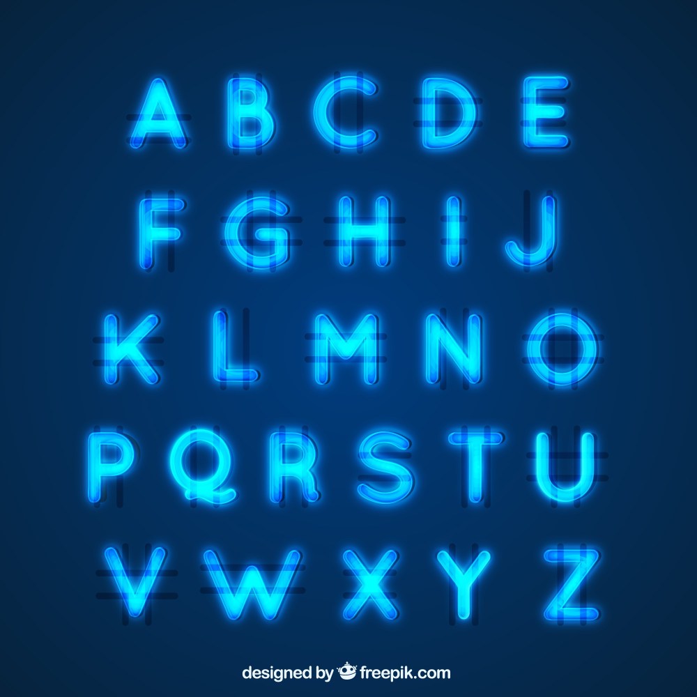 Fantastic neon font