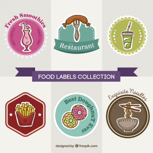 Fast Food Restaurant Labels
