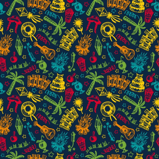Festa junina seamless pattern