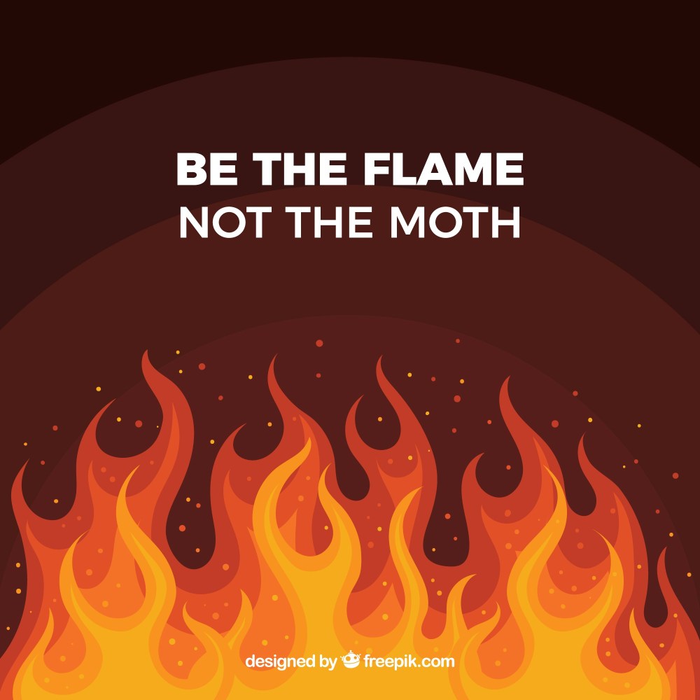 Fire background in flat design
