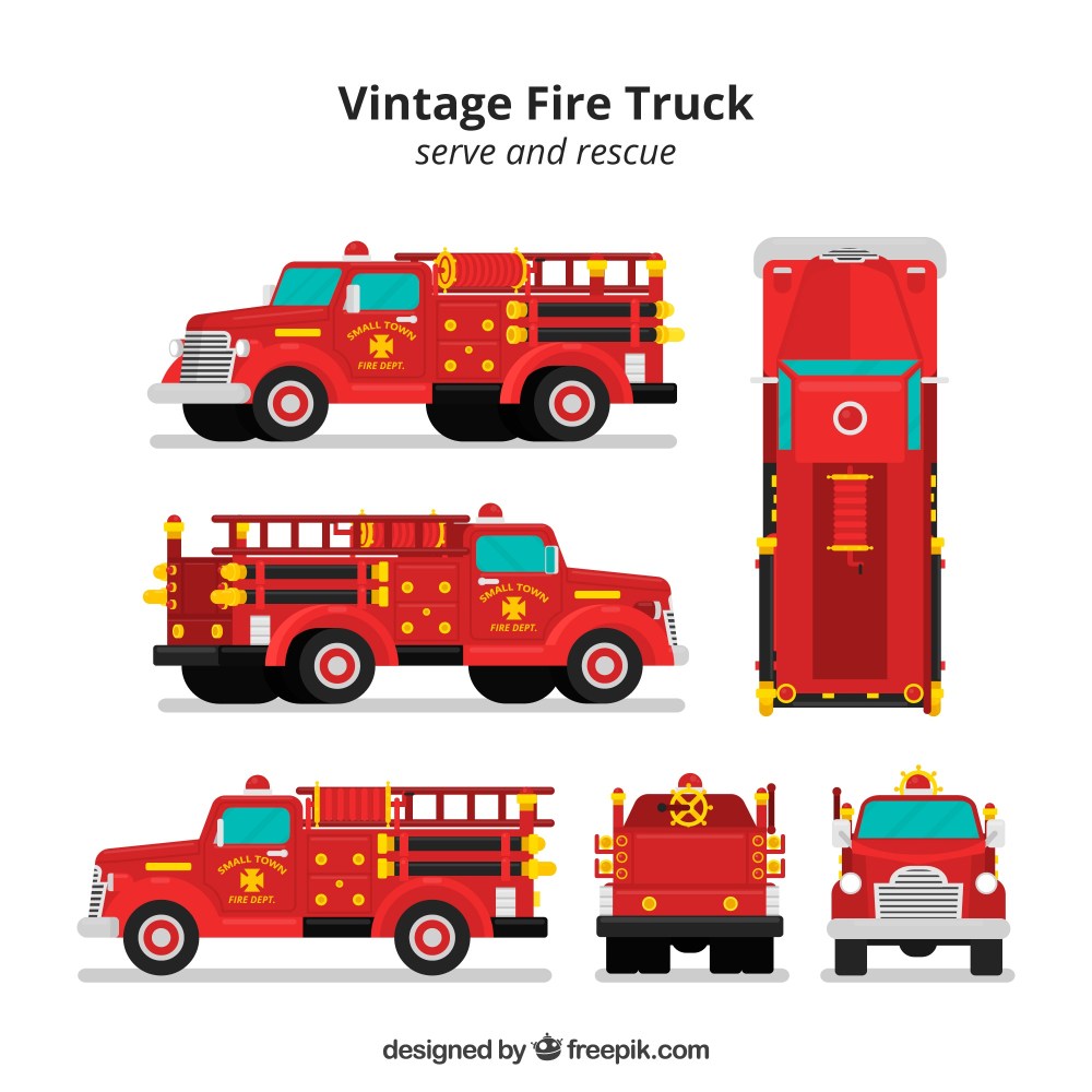 Fire truck from different views