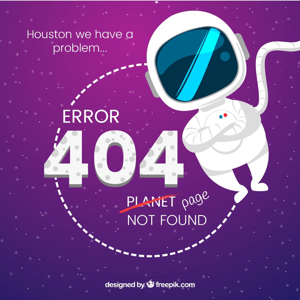 Flat 404 error template