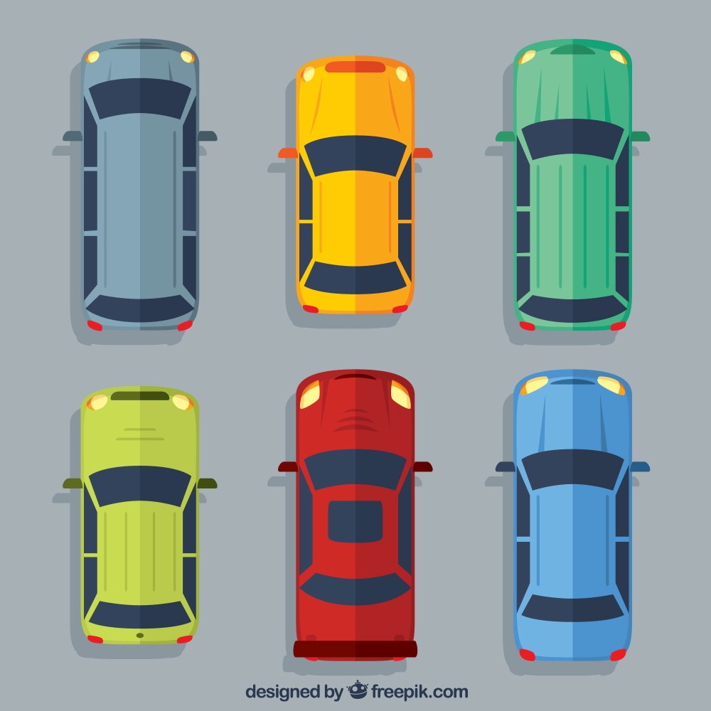 Flat artistic car collection