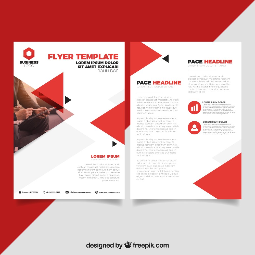 Flat business brochure in a5 size