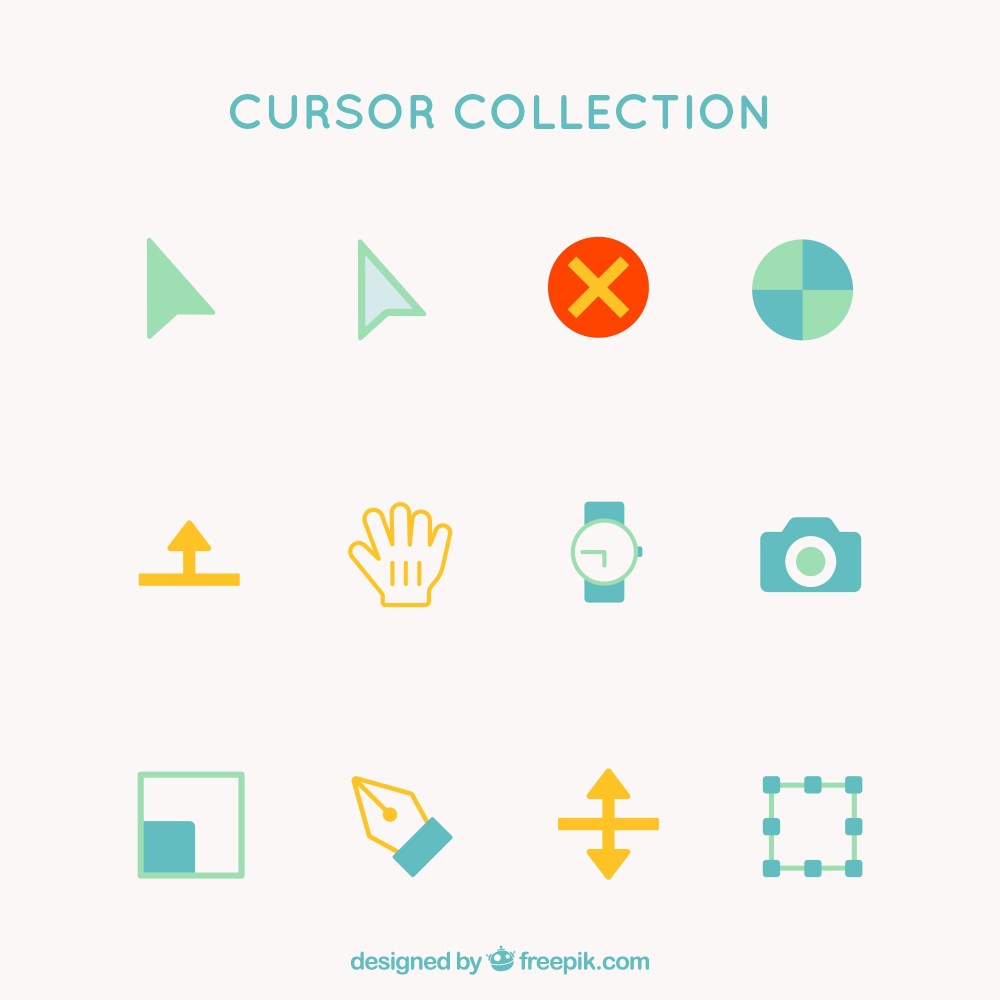 Flat cursor set