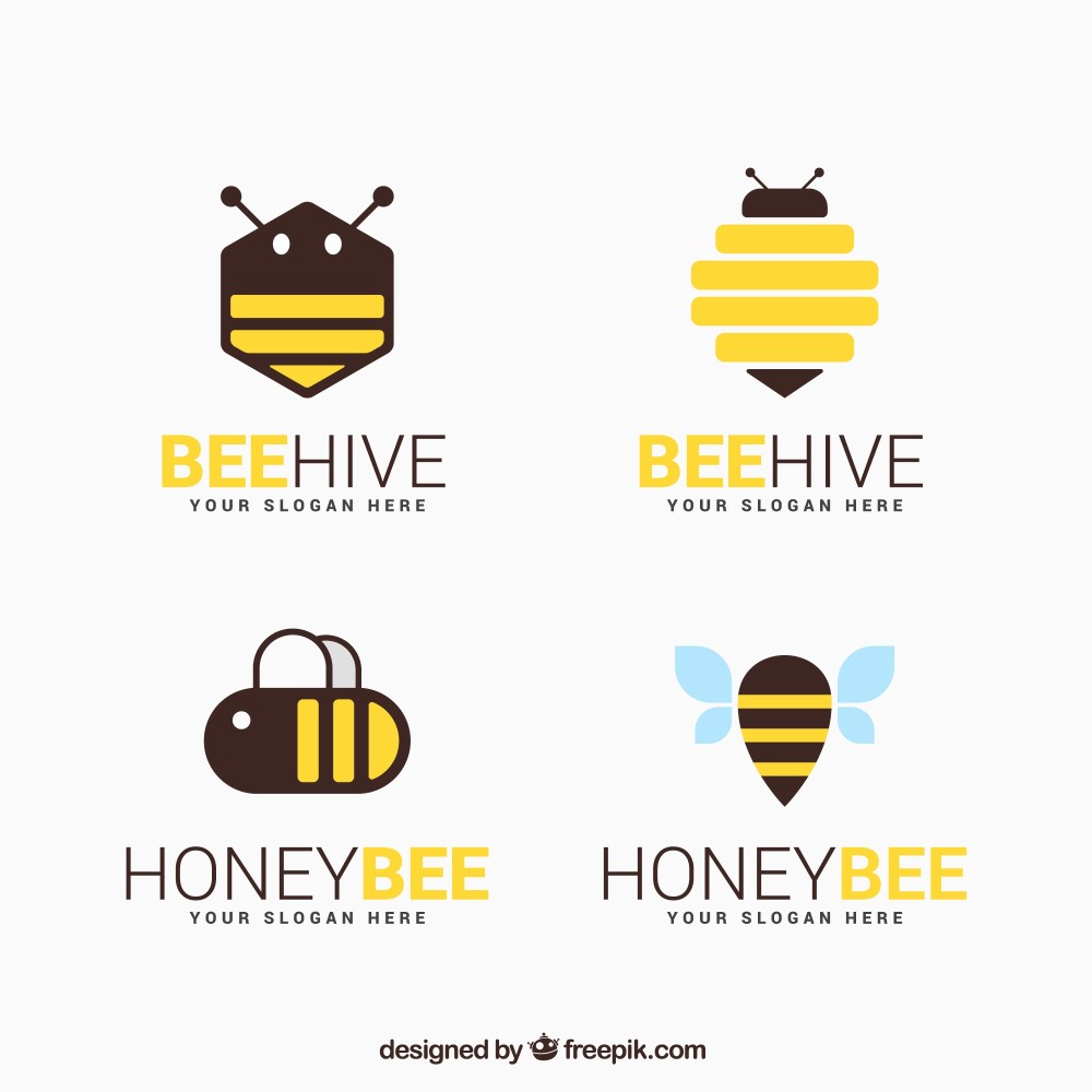 Flat honey logos