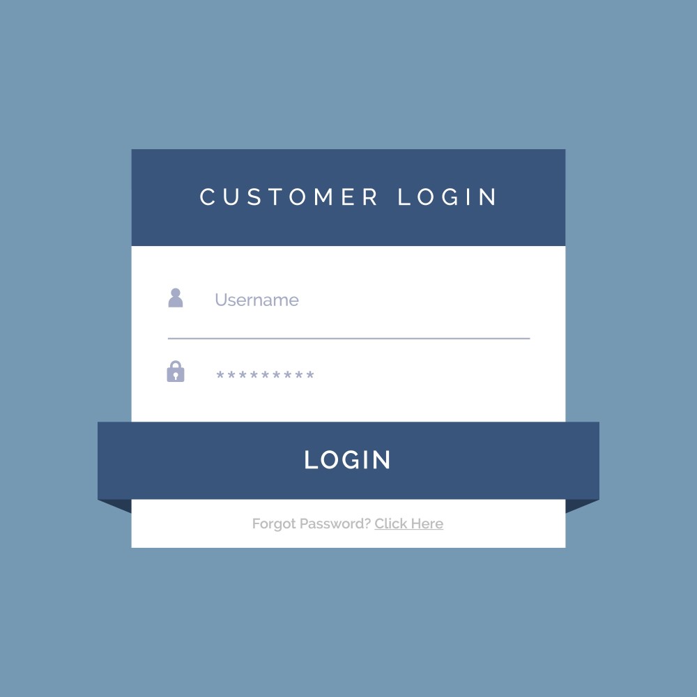 Flat login form