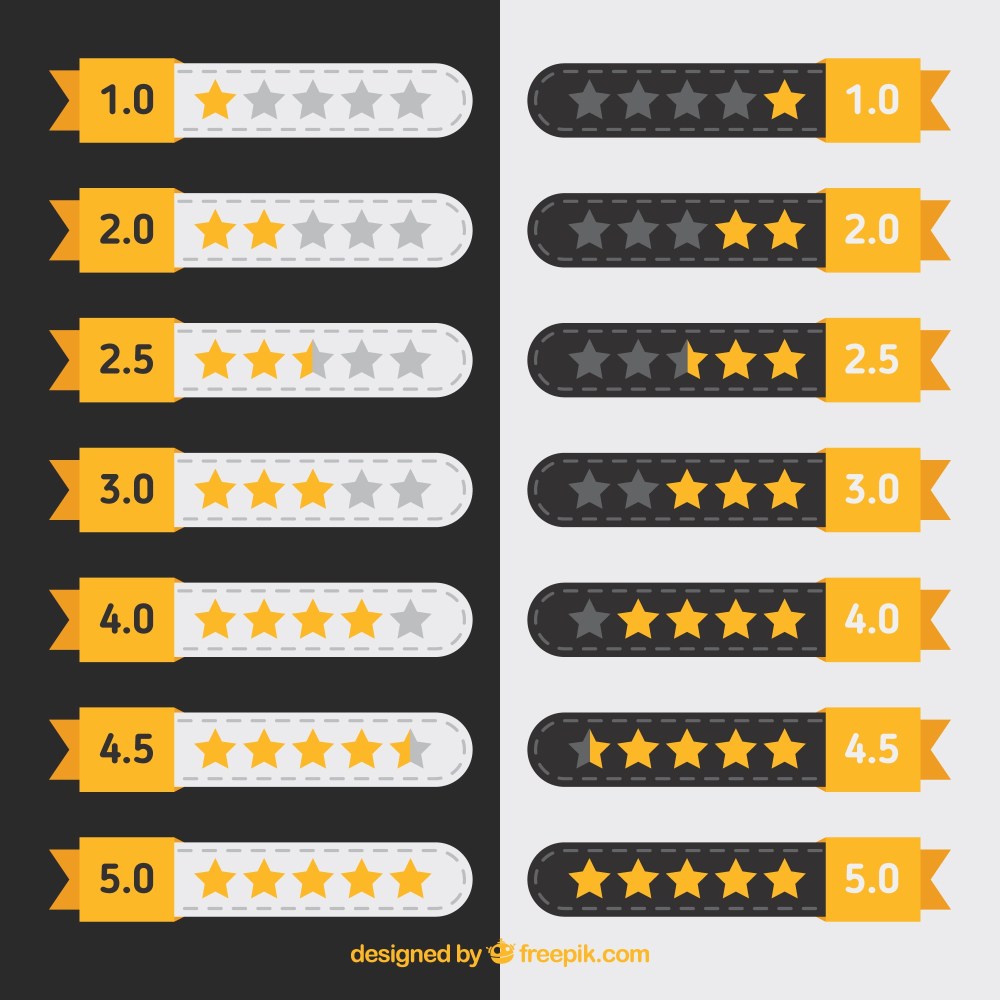 Flat star rating collection