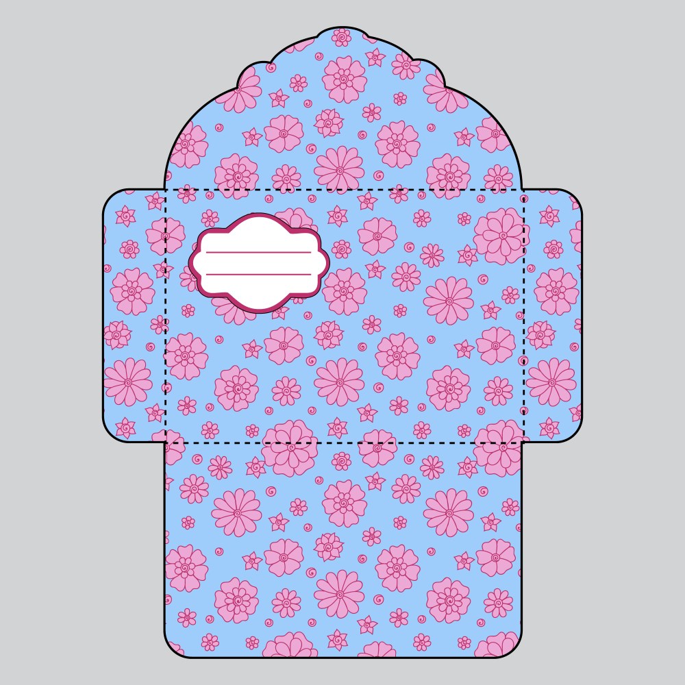 Floral envelope template