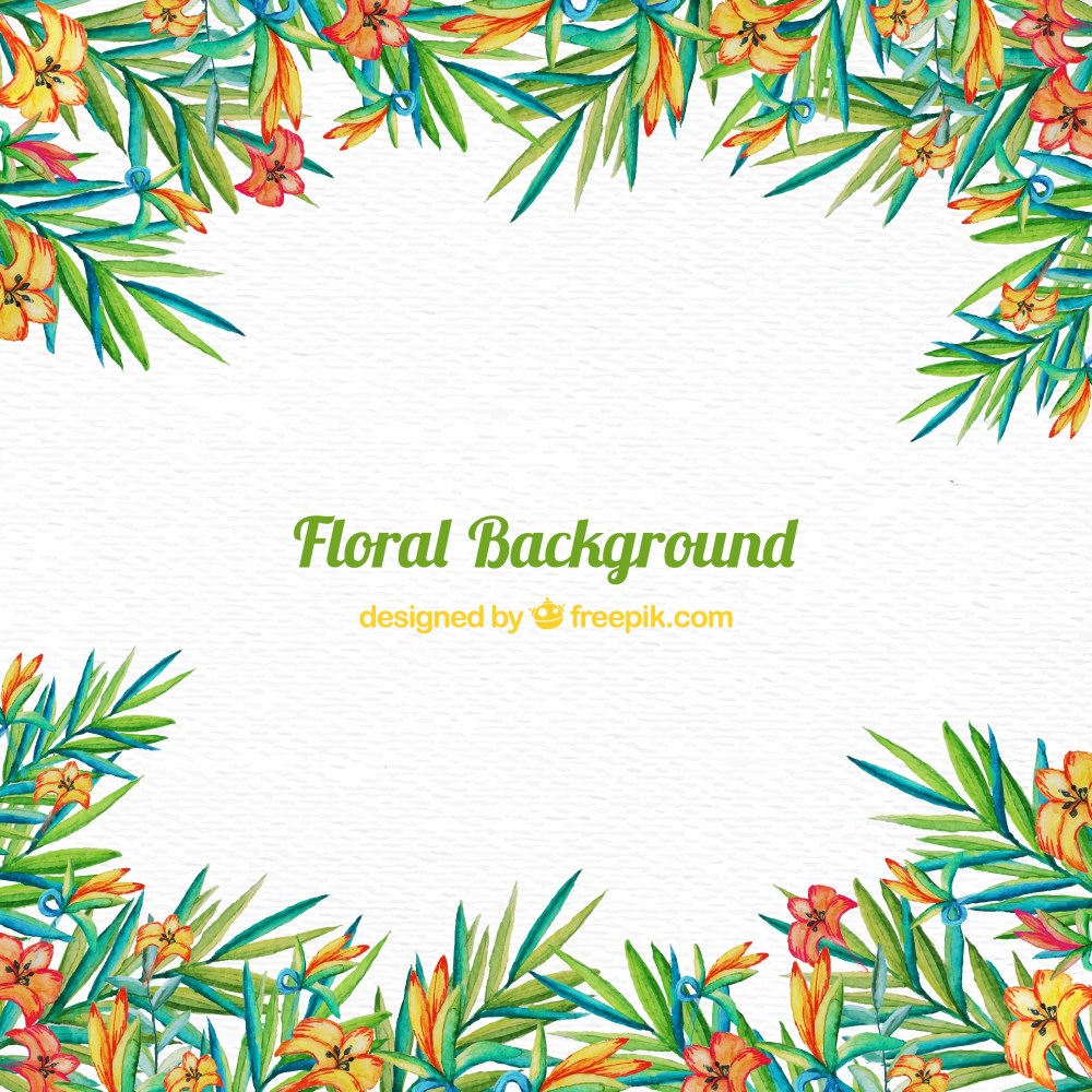 Floral frame background
