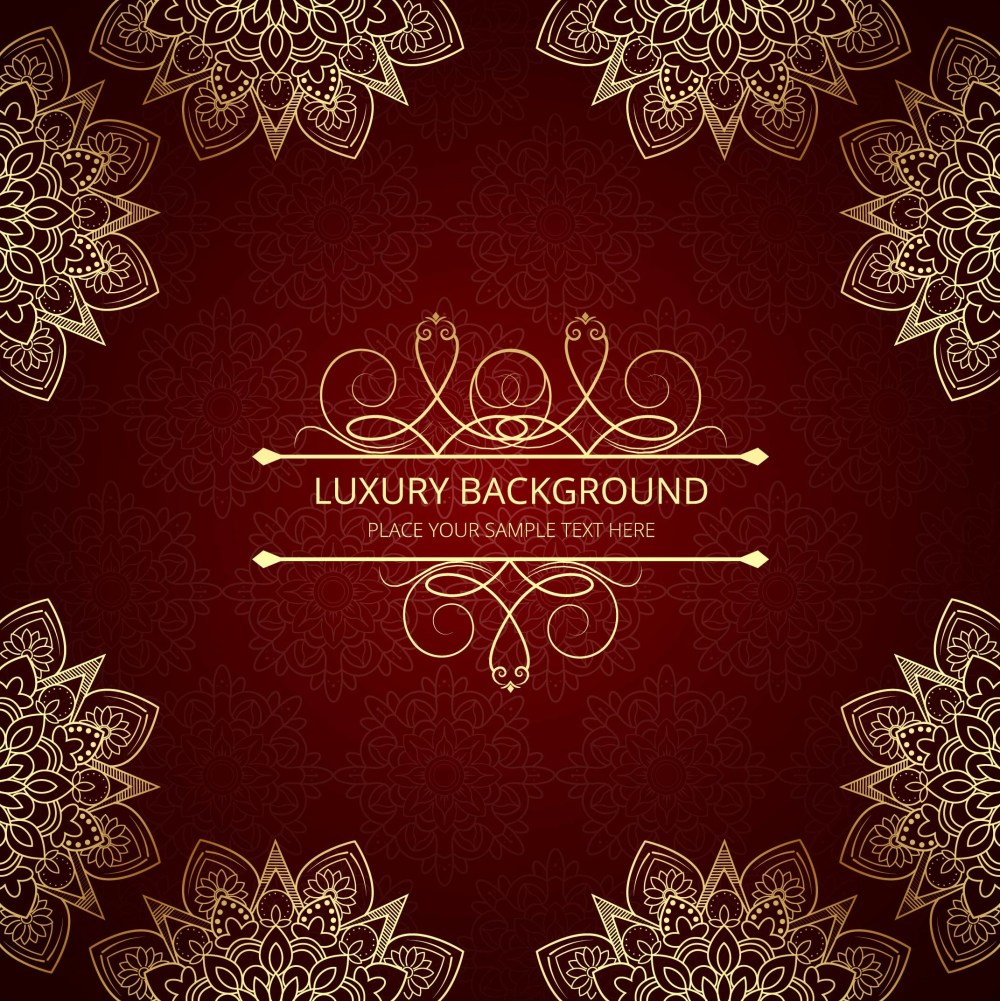 Floral red luxury background template