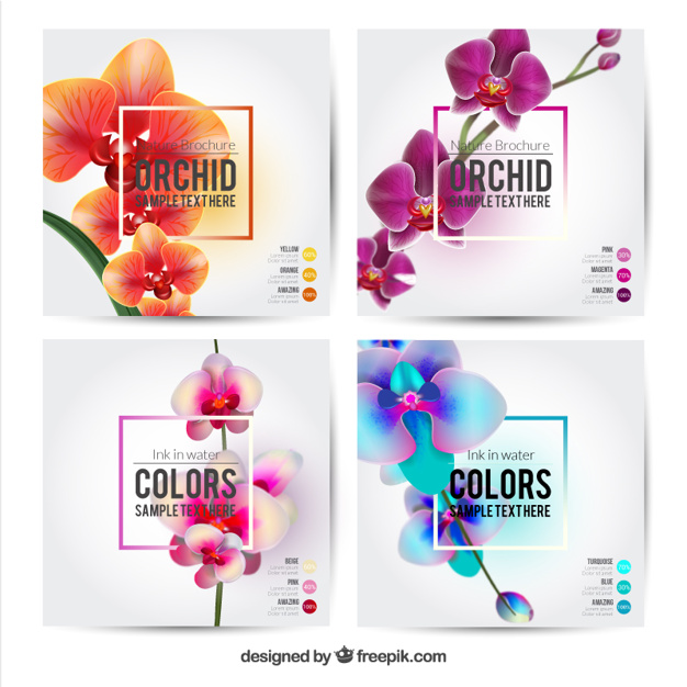 Flower brochures template