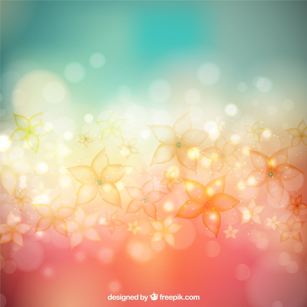 Flowers background in bokeh style