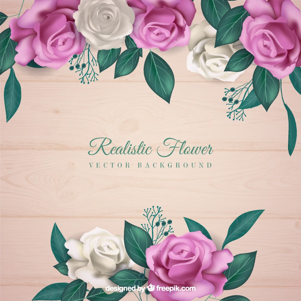 Flowers background in realistic style