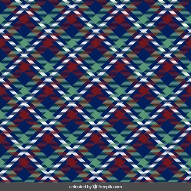 Frabric with tartan pattern