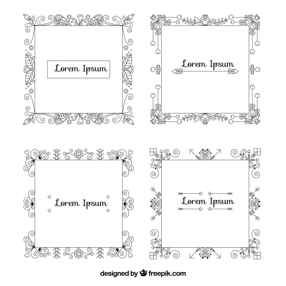 Frame collection with lineal style
