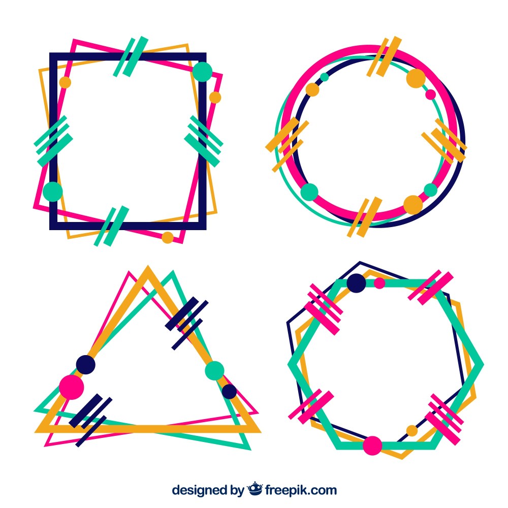 Frames collection in colorful style