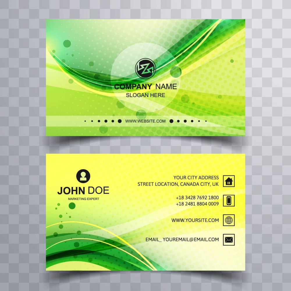 Fresh green business card