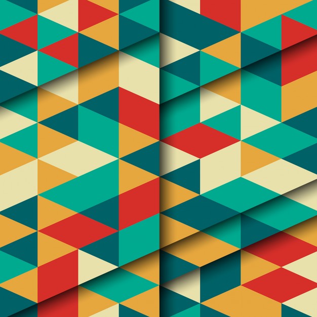 Full color pattern with geometric shapes