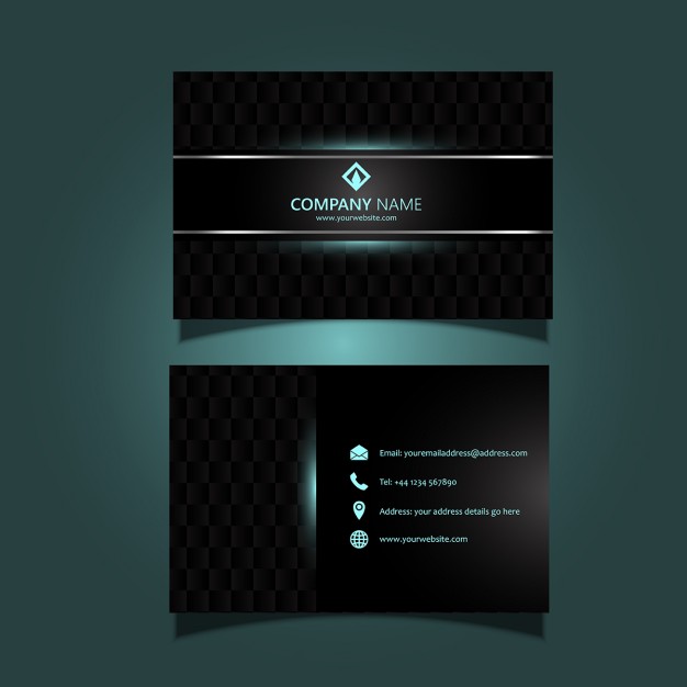 Futuristic black business card