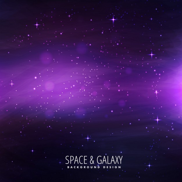 Galaxy background with purple lights