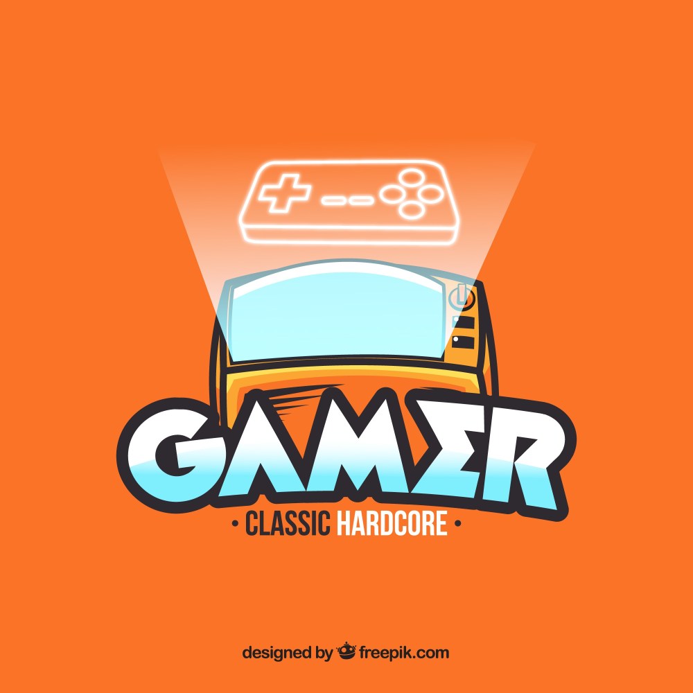 Gaming logo with console