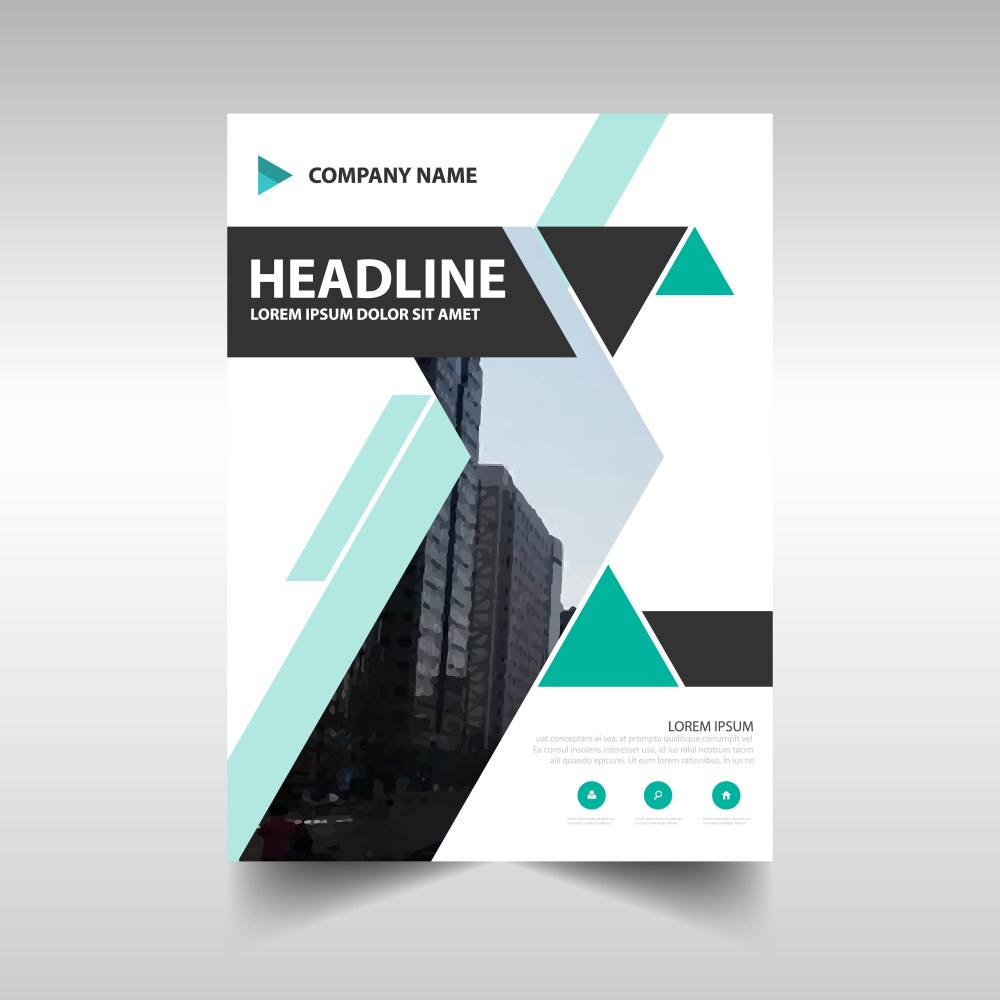 Geometric creative annual report template