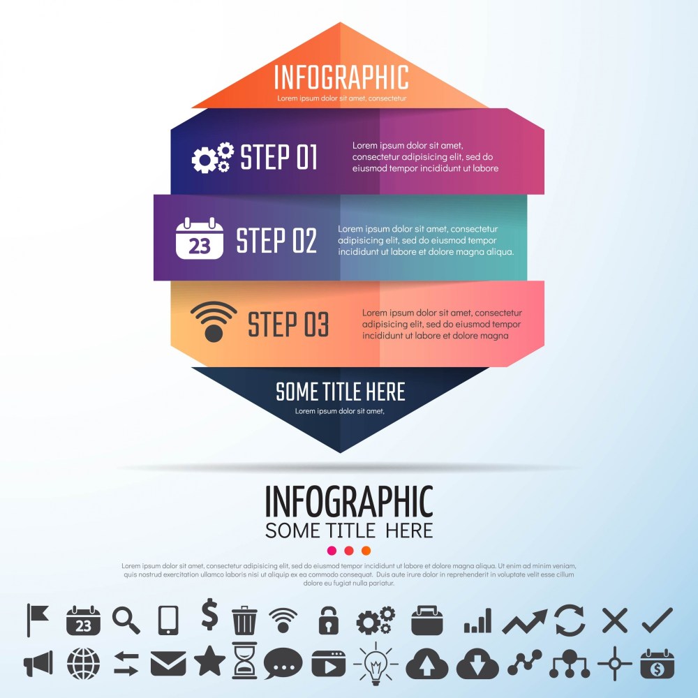 Geometric Infographics Template Design