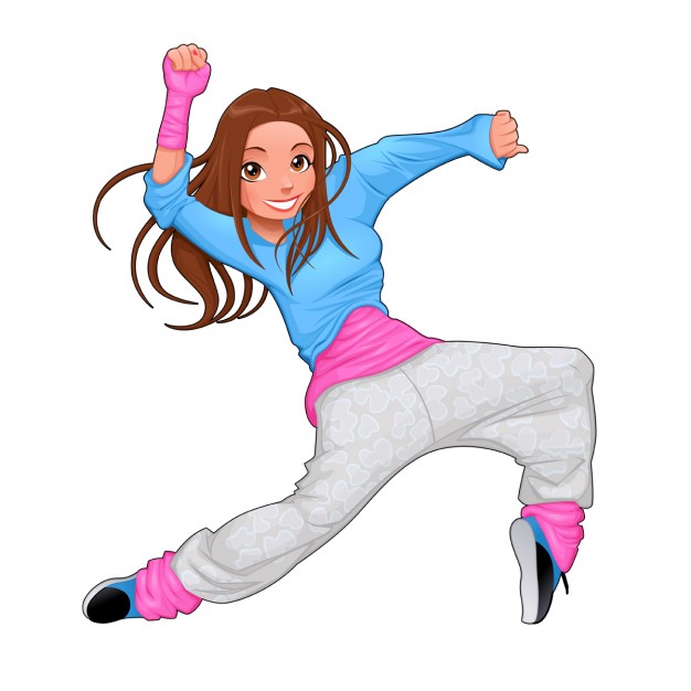 Girl dancing breakdance