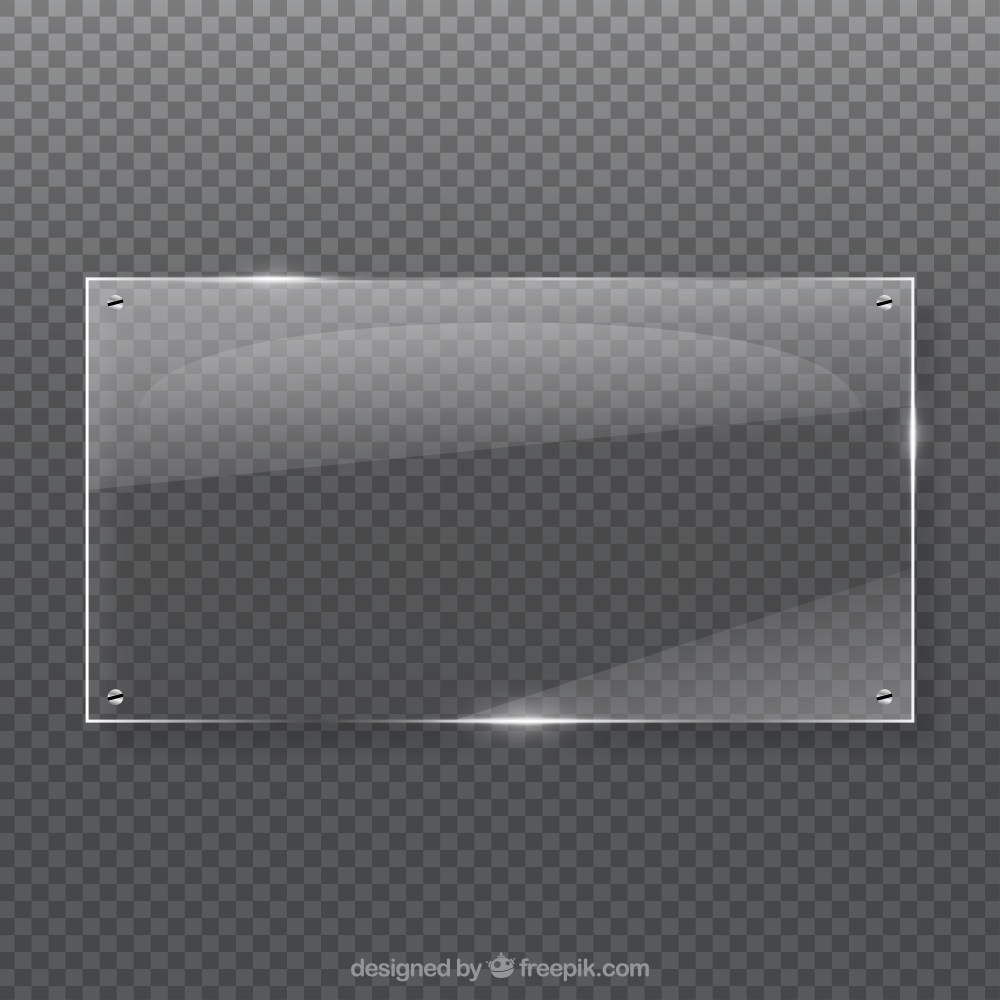 Glass frame in realistic style