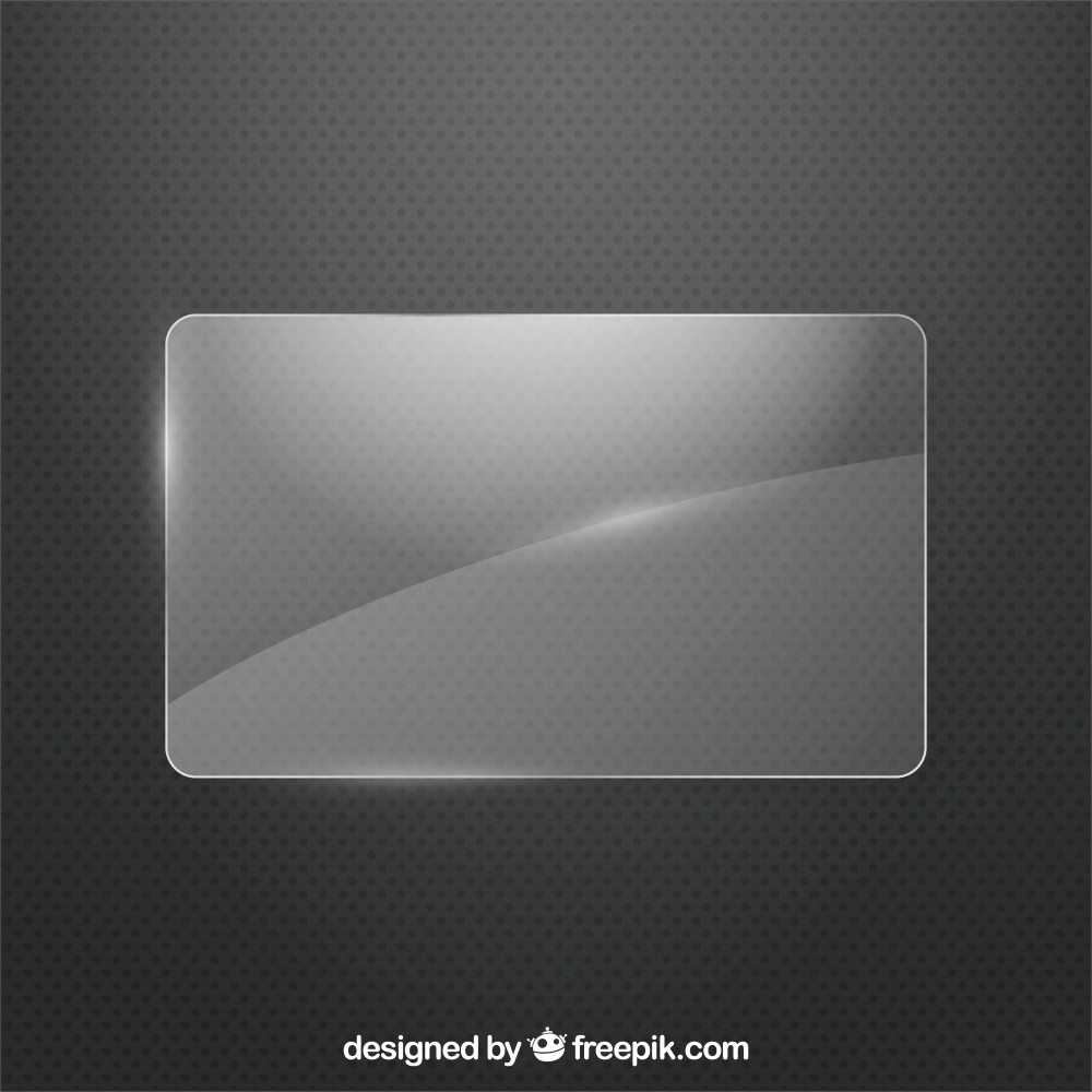Glass frame in realistic style