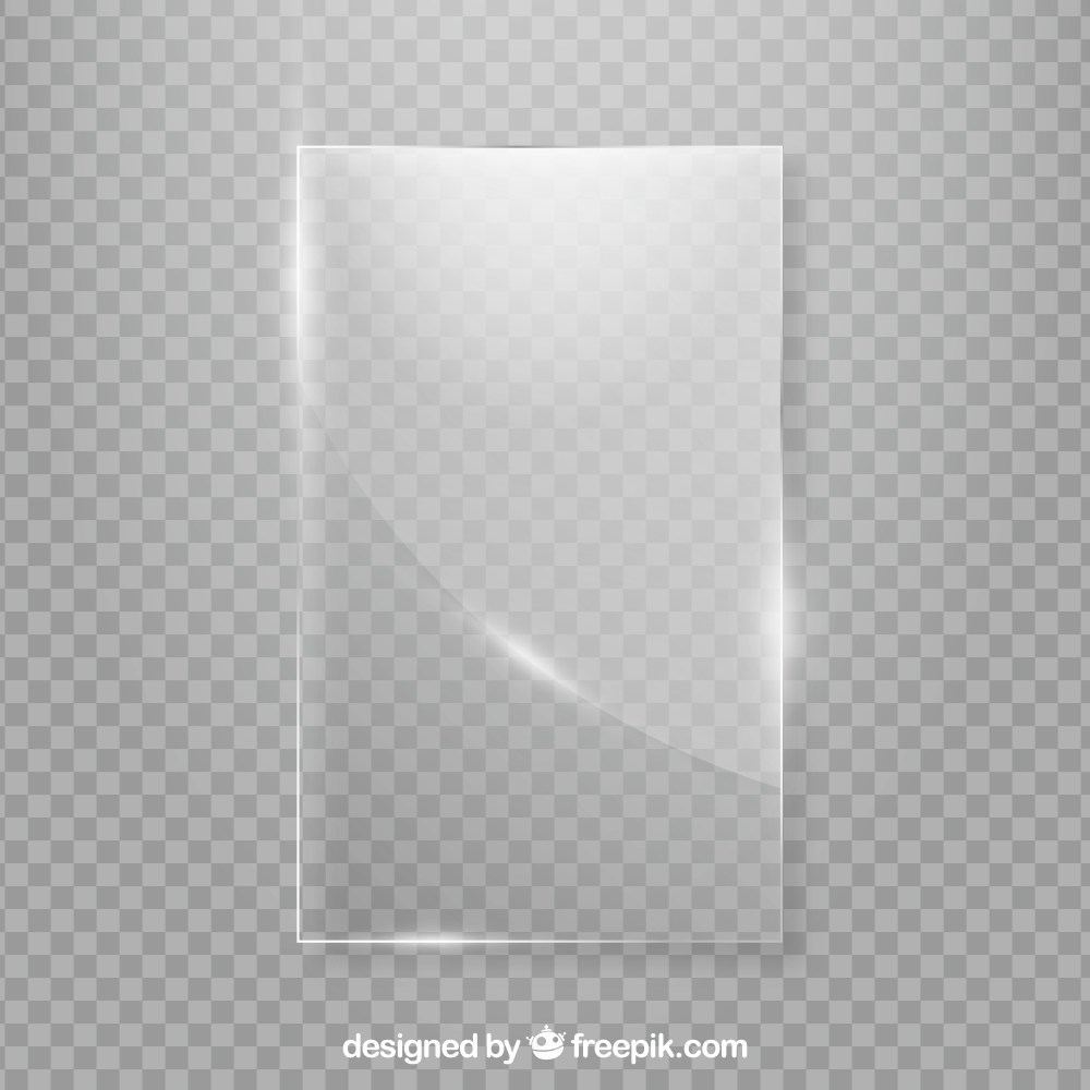 Glass frame in realistic style