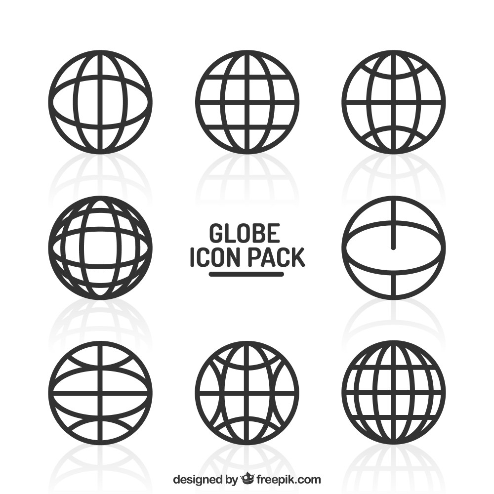 Globe icons pack