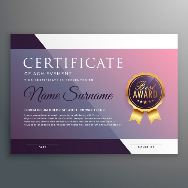 Glossy certificate