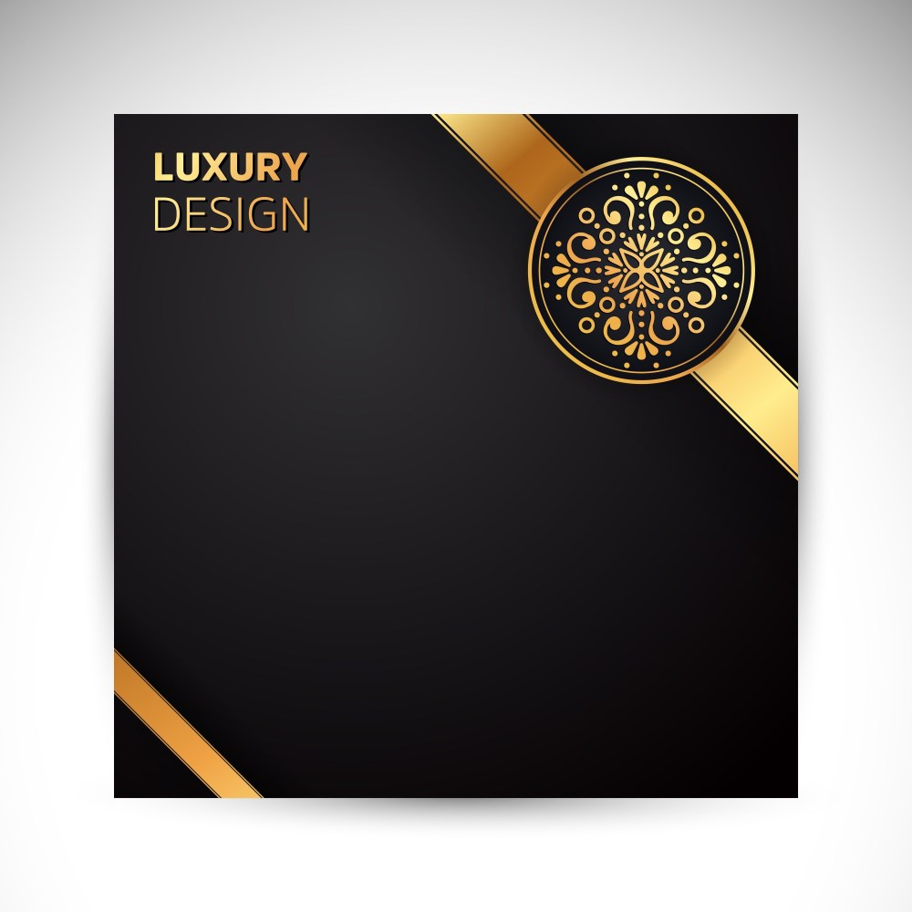 Gold black background design
