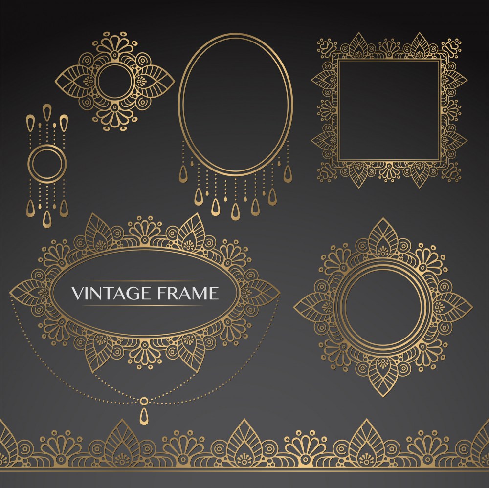 Gold vintage frames