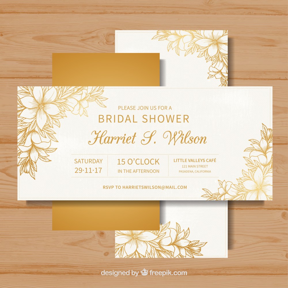 Golden bachelorette cards